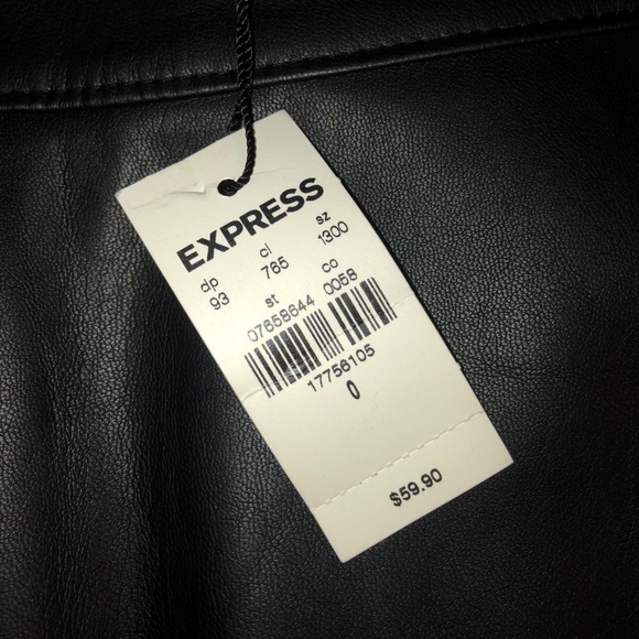 Express High Waisted Faux Leather Mini Skirt - Picture 3 of 5